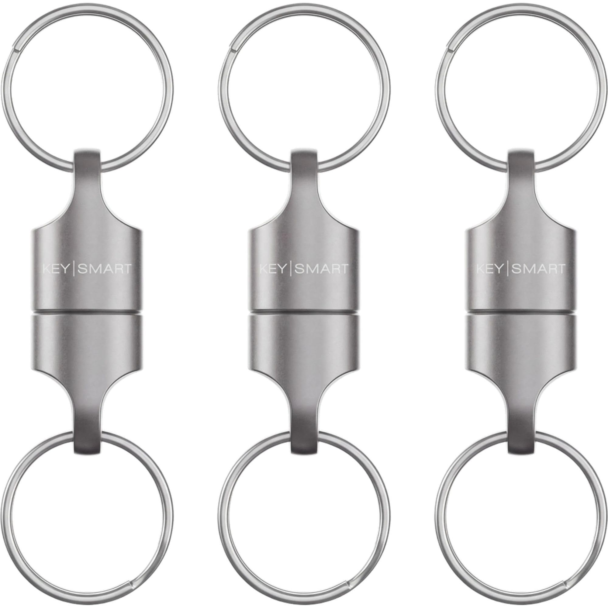 KeySmart MagConnect Magnetic Key Holder for Purse, Key Chains for Car Keys - Detachable Key Ring Quick Release Keychain