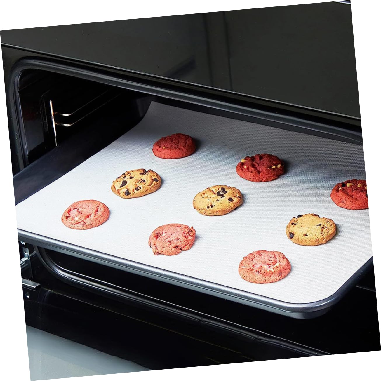 COLLBATH Silikon Backmatte aus Rolle Wiederverwendbar und Rutschfest Extra Weit zum Backen für Heißluftfritteusen Geeignet Weißes Silikonmaterial