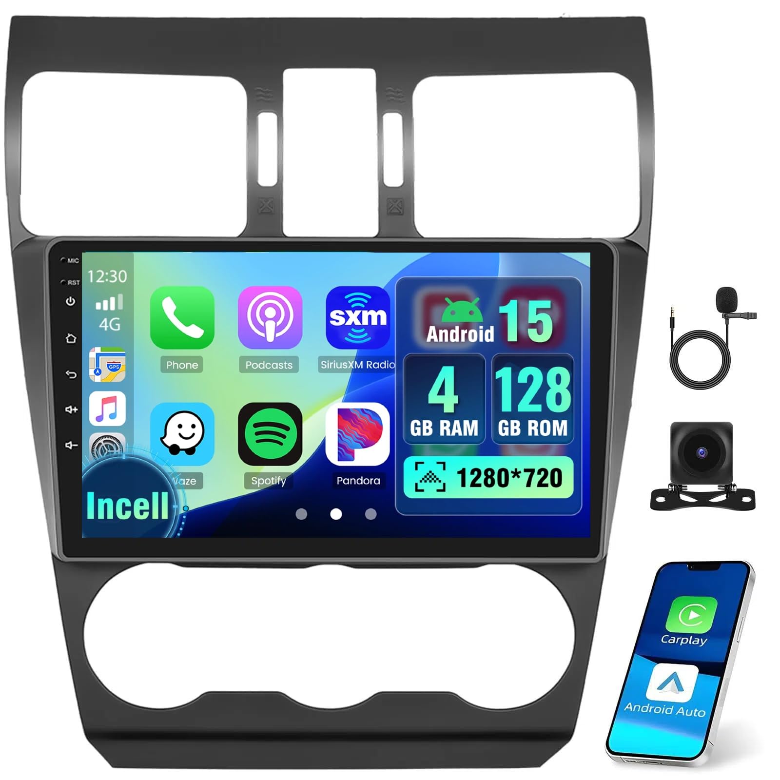 Amazon.com: [4+128G+Incell Screen] Android 15 Car Stereo for 2015