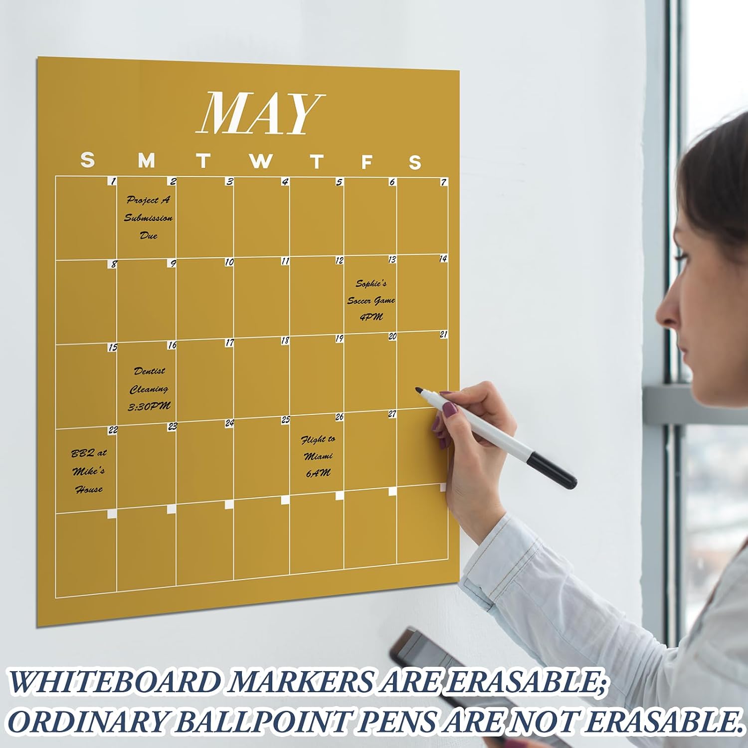 12 Pcs Colorful Undated Calendars 16‘'x 20‘' Large Erasable Wall Calendar 12 Month Dry Ease Reusable Planning Yearly Rainbow Blank Planner for Office Home Educational Study Room Back to First Day