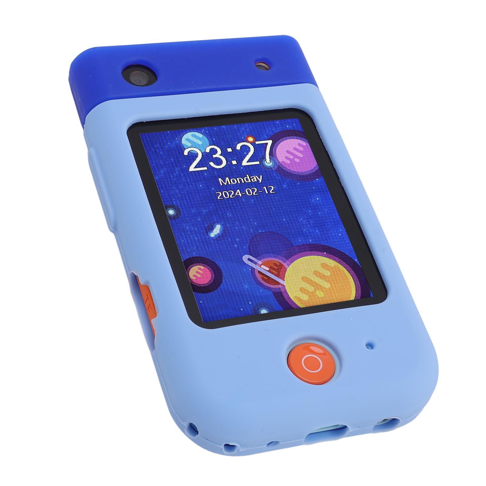 Smartphone per Bambini Giocattolo, 1080p ABS Toddler Gioca a Multifinection Telefine da 2,8 Pollici Touch Flip Camera per la Casa (Cat Blue)