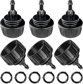 6 Pack Drip Irrigation Hose Connectors 3/4 to 1/4 Inch Adapter