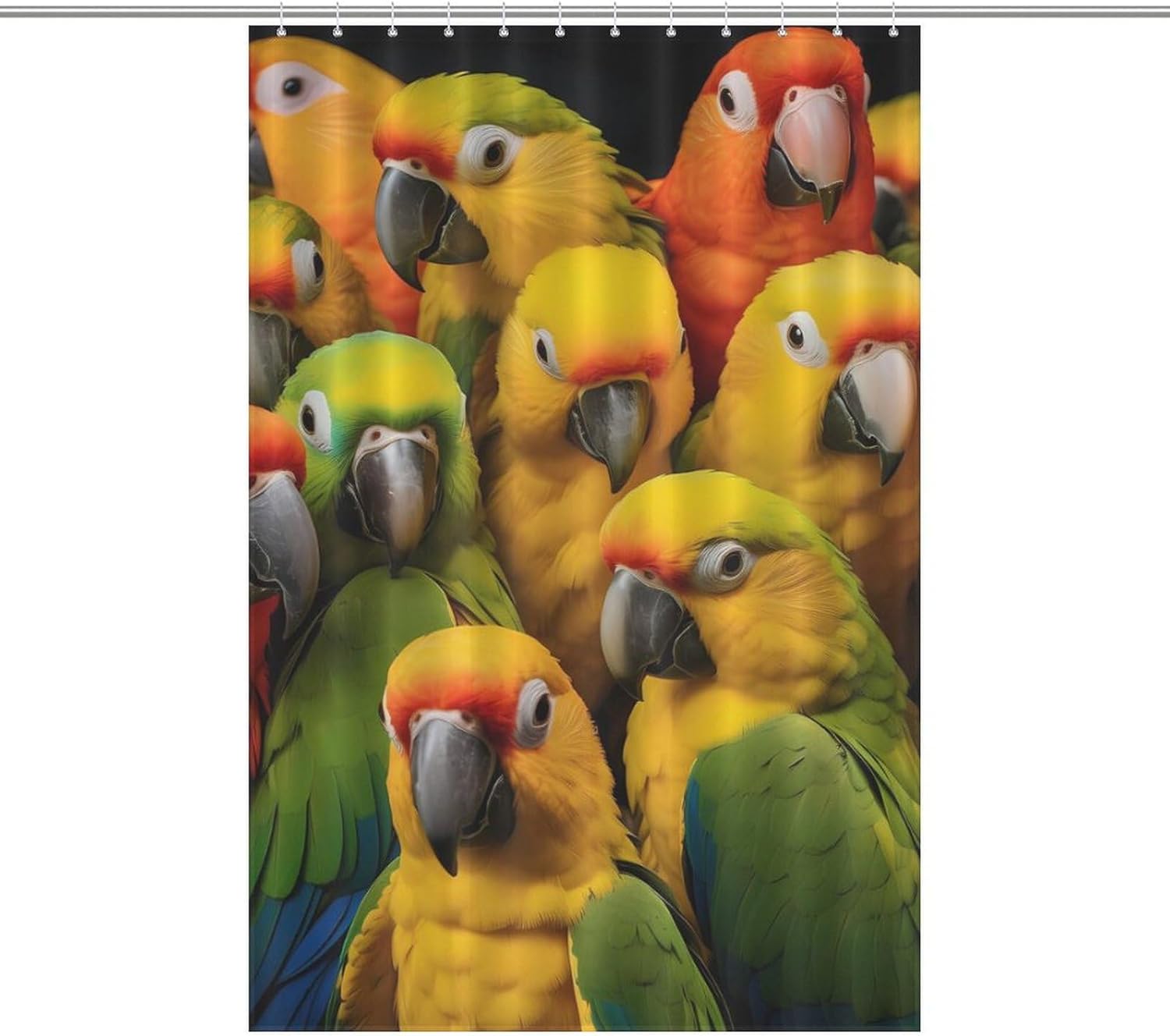 Conures Funny Shower Curtains Washable Bath Curtain Liner with Hooks for Bathroom Bath Tubs