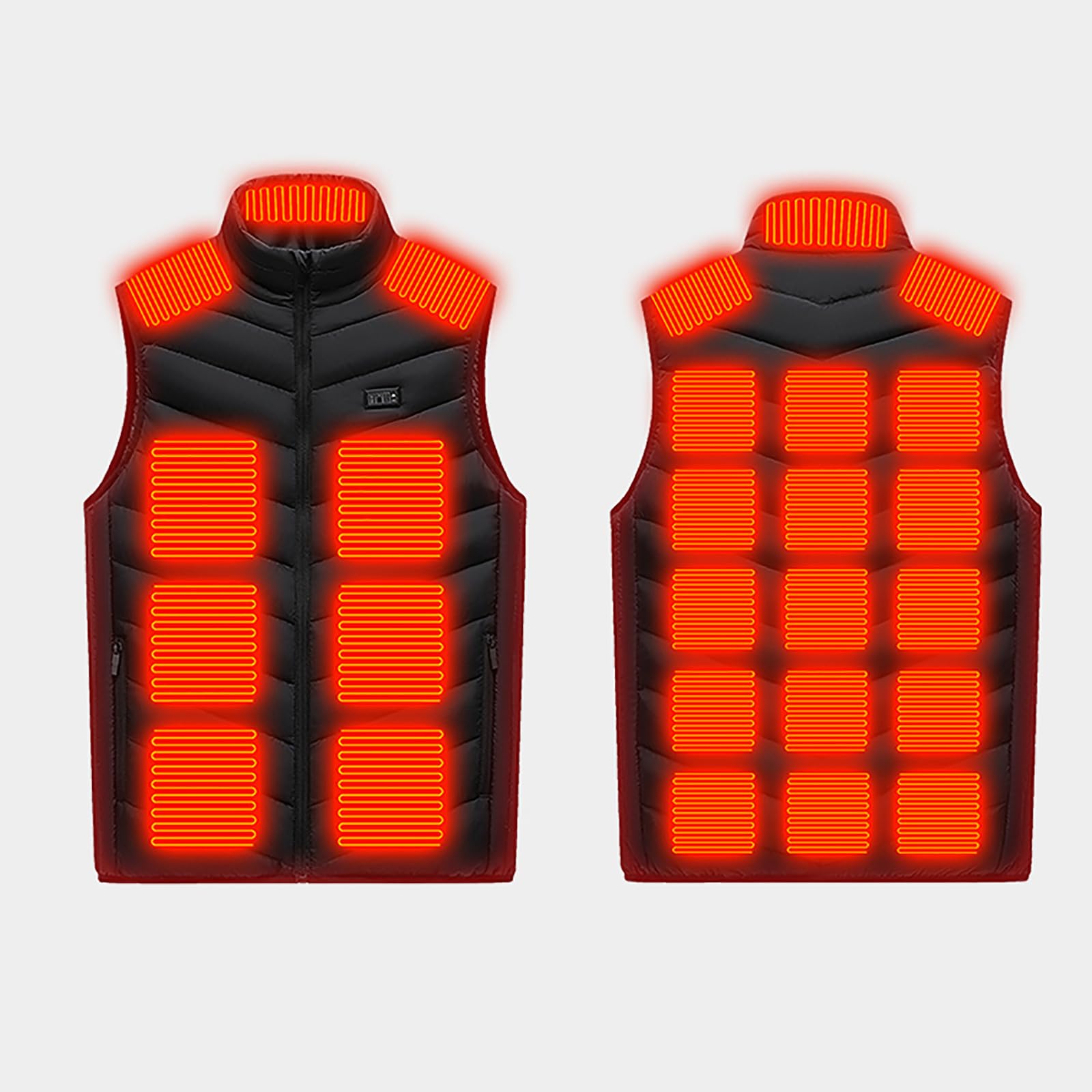 Gilet Chauffant pour Homme Femme, Veste Chauffante sans Manche Électrique, Blouson de Chasse Thermique Électriques Hiver, Veste Vêtements Chauffé pour Ski Moto Chasse Randonnée la pêche