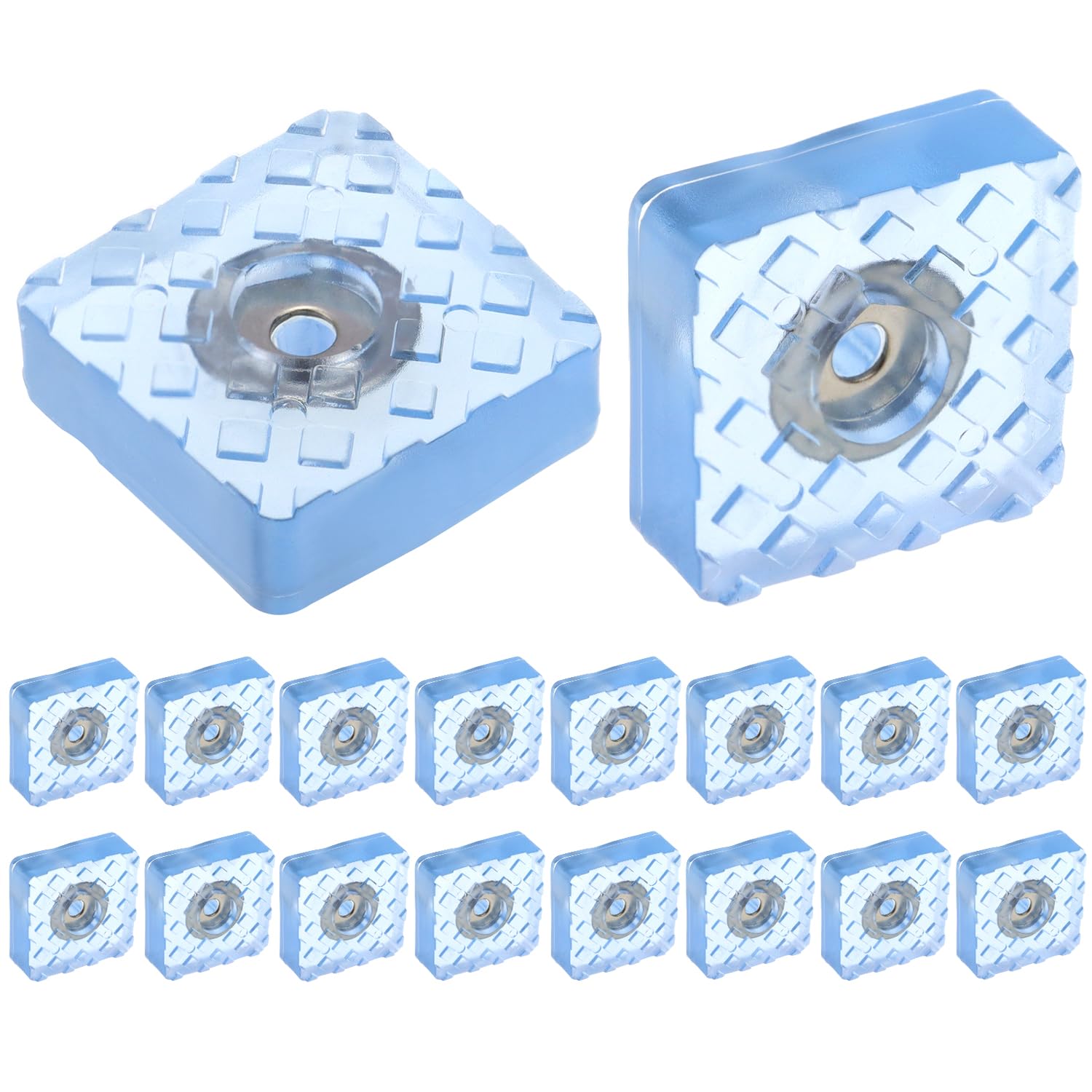 QWORK Piedini Gomma Antiscivolo - 18 Pezzi 30x30x10 Mm, Per Sedie E Tavoli, Nero