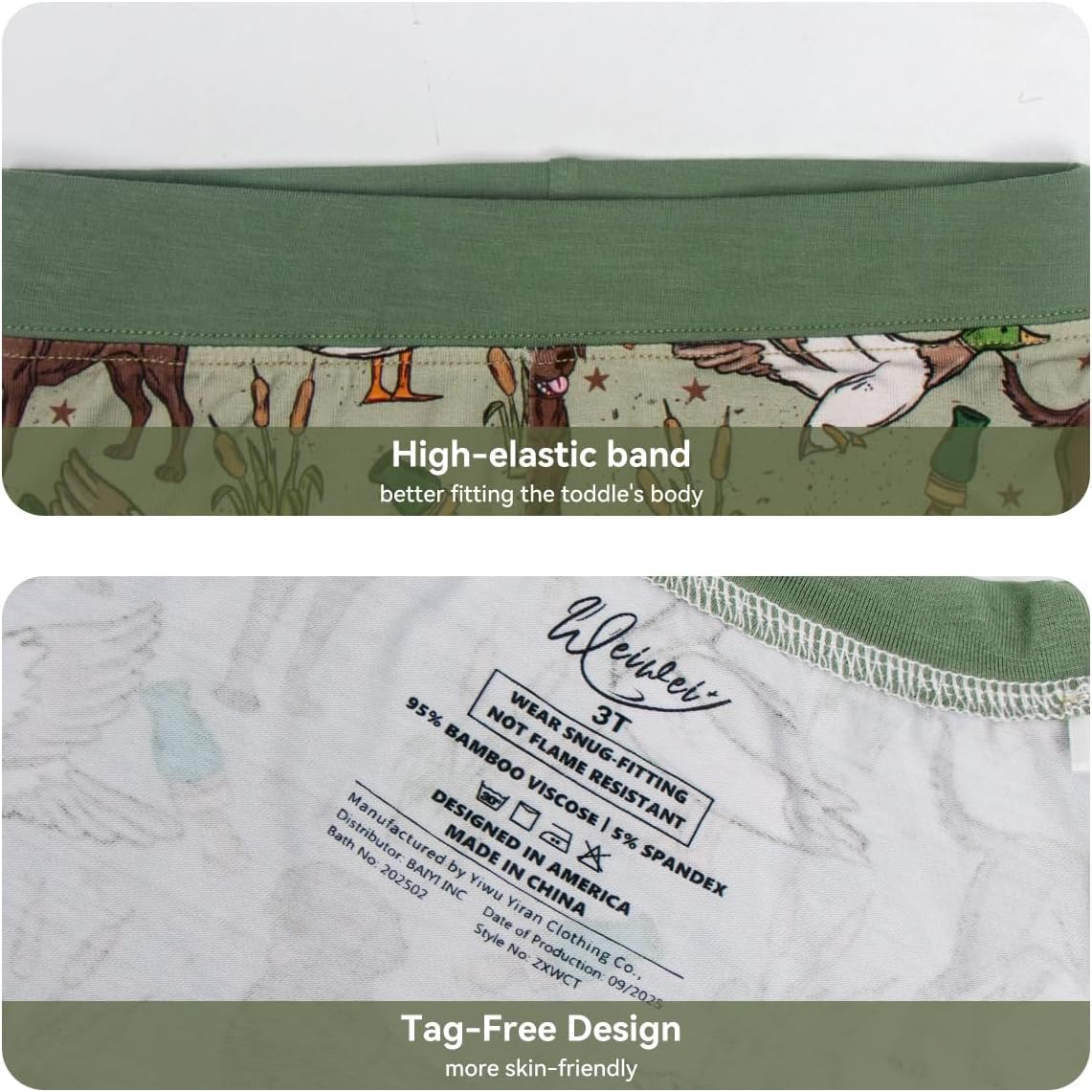 Weiwei Unisex Pajamas Set for Toddler Boys Girls, Long-Sleeve Sleepwear for Kids, Baby Pjs 2pcs - Image 7