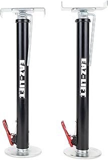 Camco Eaz-Lift Adjustable Camper/RV Slide-Out Supports - Features a 5,000lb Weight Capacity per Support, a Quick Release Pin, and Incremental Lock Positions - Adjusts from 19 to 49-In - 2-Pack (48870)