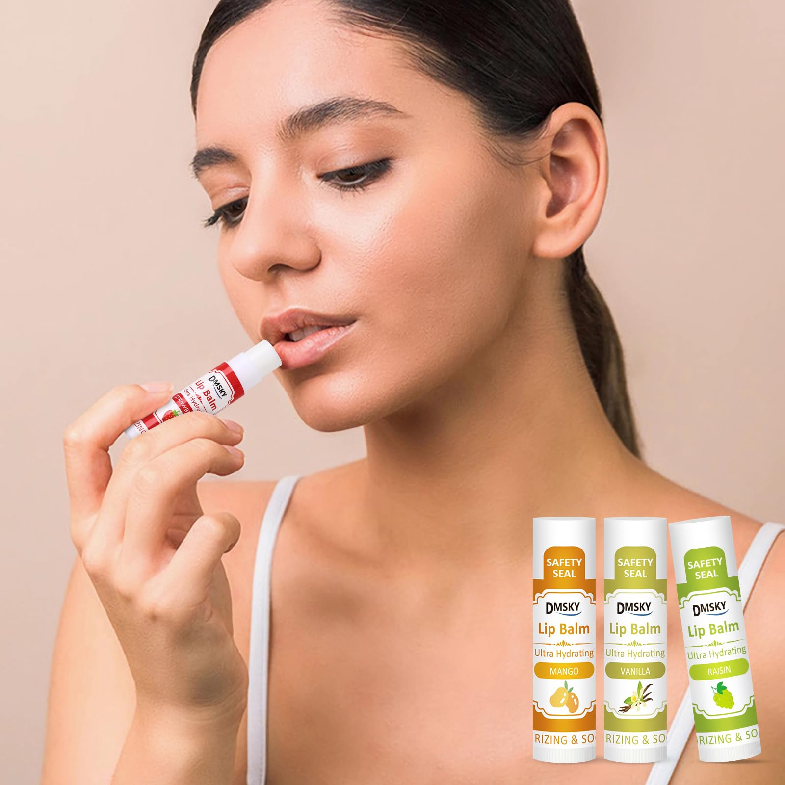 DMSKY Hydrating Lip Balm with Vitamin E and Coconut Oil