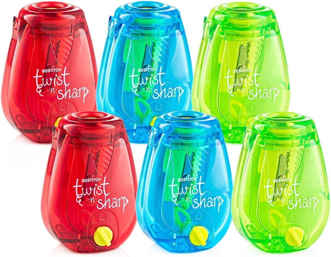 Bostitch Office Pencil Sharpener TwistNSharp Colored