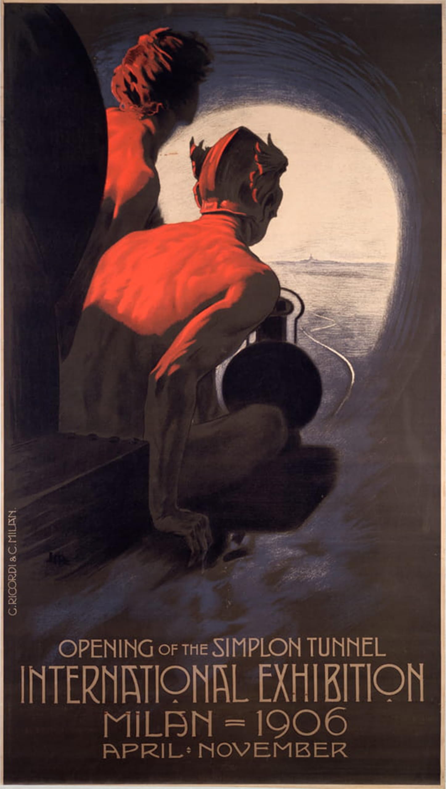 Tableau Toile 60x90cm pour Murs Vides : Affiche Exposition Milan Déco Rétro Chic