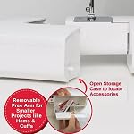 SINGER® M2100 Léger & Machine à coudre compacte avec kit d'accessoires 8 Livraison de points de repère intégrés 63 Applications de points de repère LED lampe & Facile. 4-step Bouton de trou Idéal pour le prêt et la couture