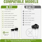 24OZ Blender Cup for Nutri Ninja Blender Cup with Lid for Blender BL450 BL454 Auto-iQ BL480 BL481 BL482 BL687 (2-Pack)