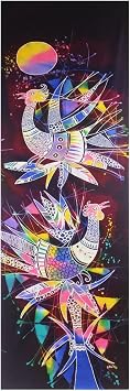 لوحة الباتيك،#39؛ طائر زبيد 45 سم x 150 سم