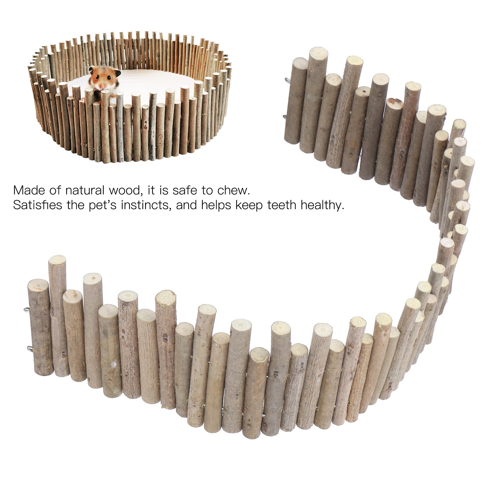 Flexible Hamster-Kletterleiter Aus Holz – Biegsamer Zaun Für Käfig, Als Rampe, Brücke Oder Tunnel Nutzbar (30-60 Cm)