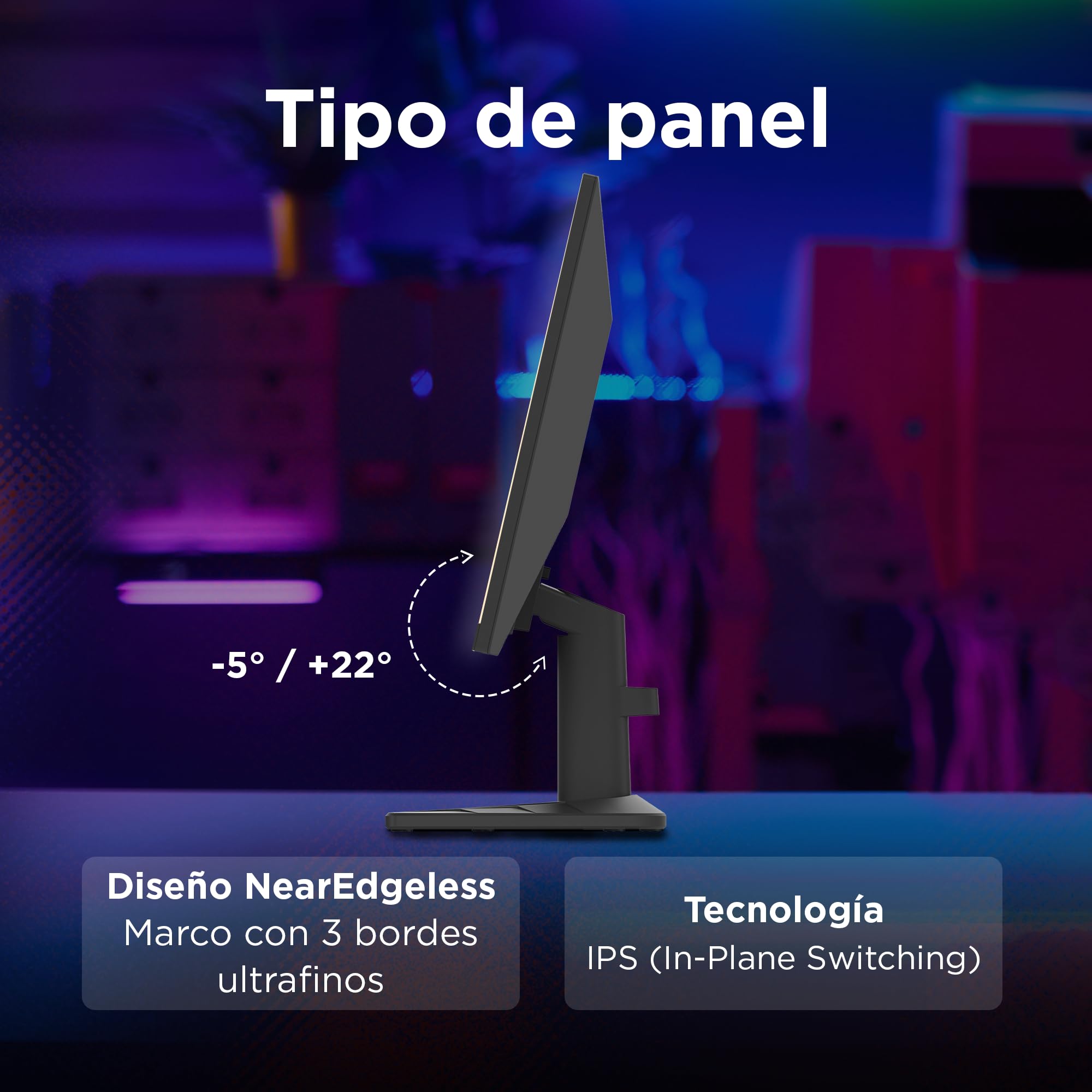 Lenovo Legion R24s - Monitor Gaming FHD 23.8" (IPS, Tasa de Refresco 144 Hz, Tiempo de Respuesta 1ms MPRT, 16:9, HDMI 2.1 + DP 1.2, VESA MediaSync - AMD FreeSync, Soporte Inclinable) - Negro