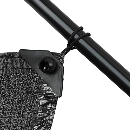 Miniatura 10 de Smartelf - Pantalla para bloquear el sol, de tela, para invernadero, filtro resistente a rayos UV, malla de lona, borde con cinta y arandelas, negra