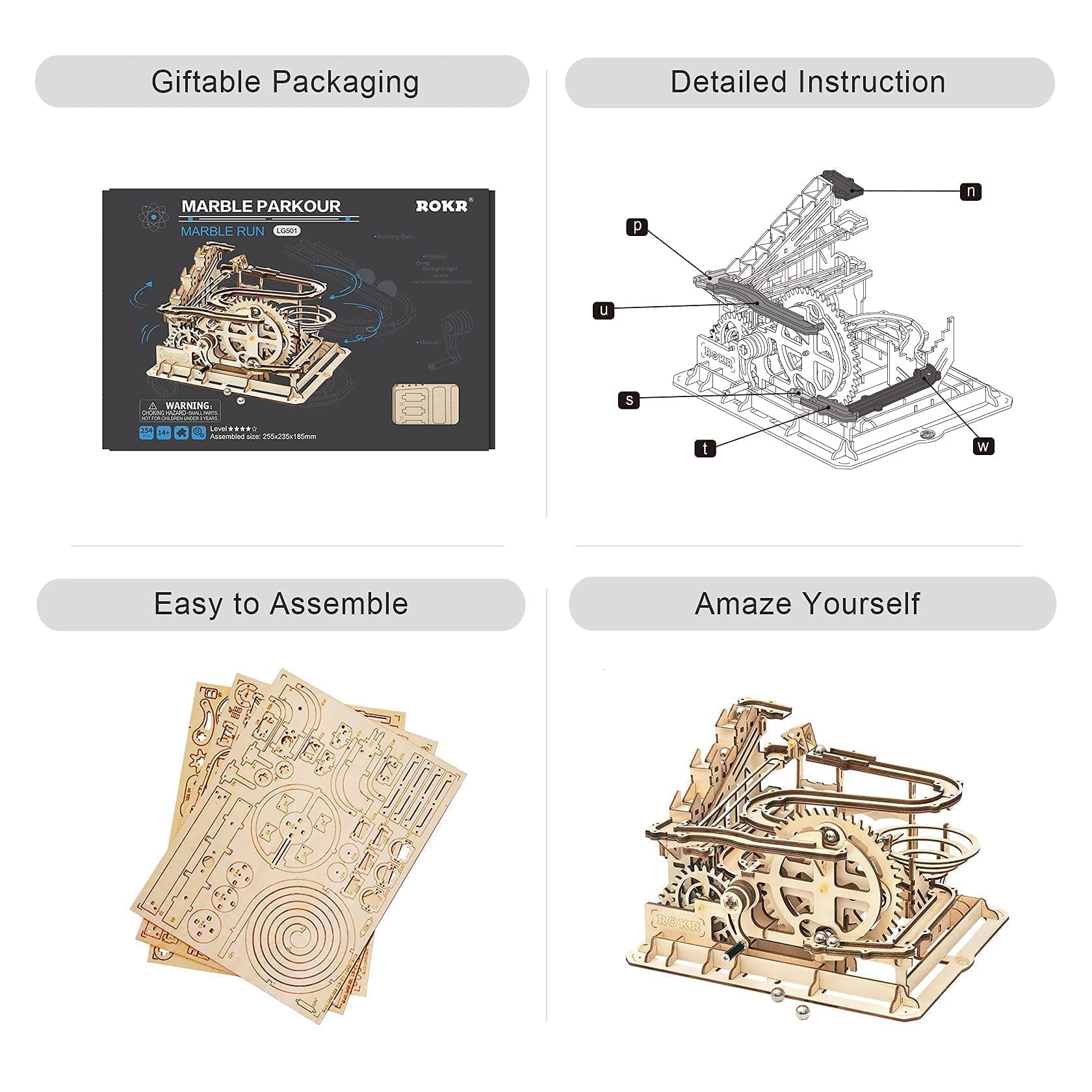 Amazon.com: ROKR 3D Wooden Puzzles Mechanical Models - DIY