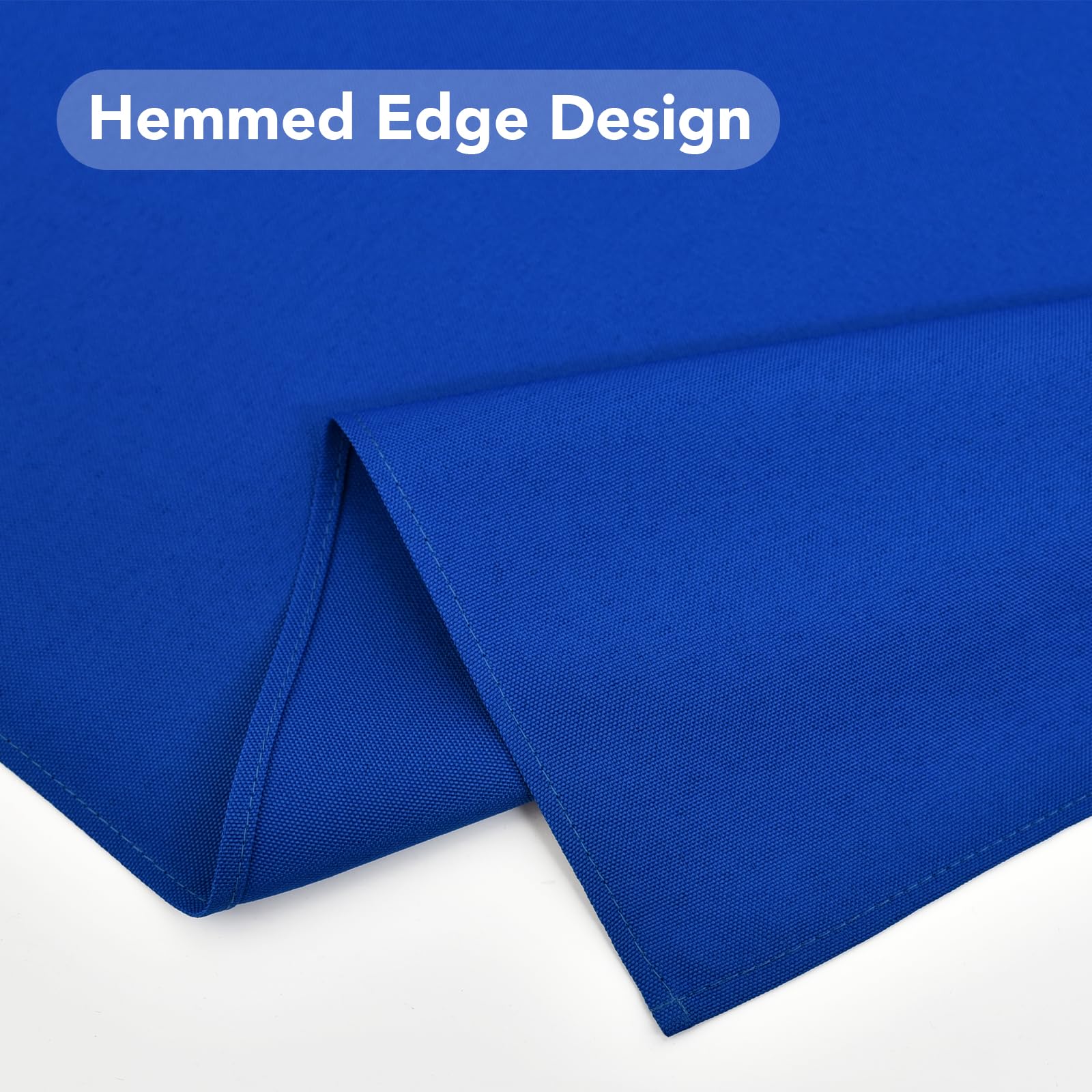 NEWISHER Royal Blue Square Tablecloth, 92x92 cm (36x36 inch), Heavy Duty Polyester Fabric Tablecloths - Image 4