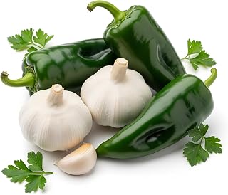 Fresh Garlic 3 Pound's and Poblano Peppers 3 Pounds