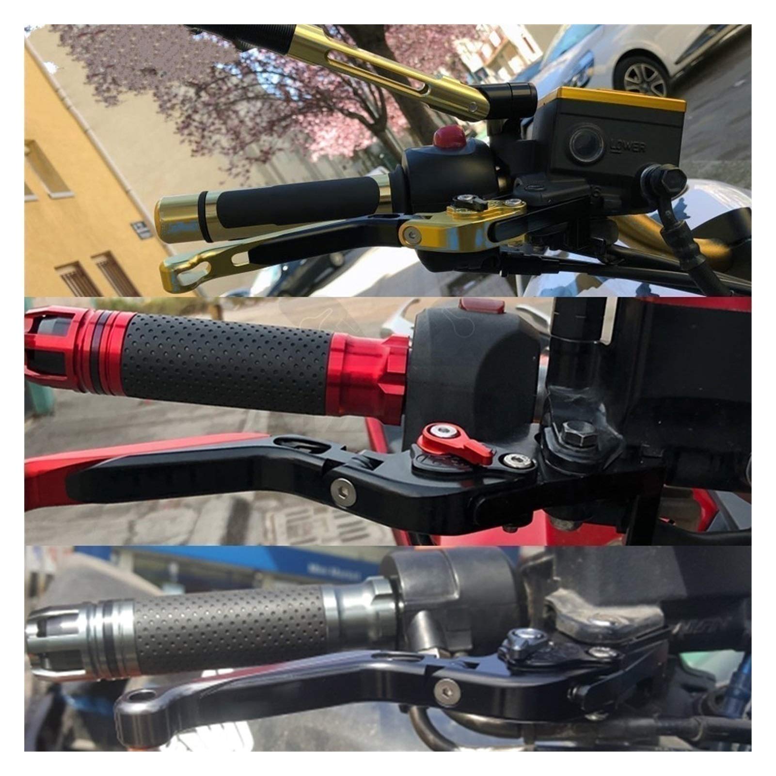 Leva Della Frizione Del Freno Per Hon & da CB599 / CB600F HORNET 1998 1999 2000 2001 2002 2003 2004 2005 2006 Di Freno Del Motociclo Leva Di Frizione Pieghevole Allungabile (Colore : P)