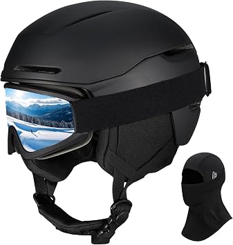 Ski Helmet Snowboard Helmet for Adults Men Women, Adjustable Snow Helmet X13 with Goggles for Snow Sports