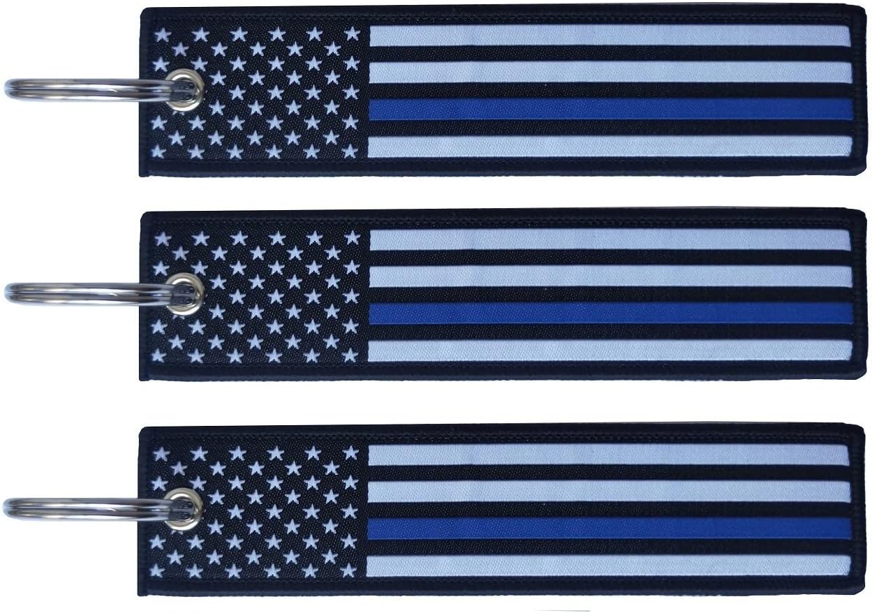 JAVDJAVD Flag Keychain Tag with Key Ring