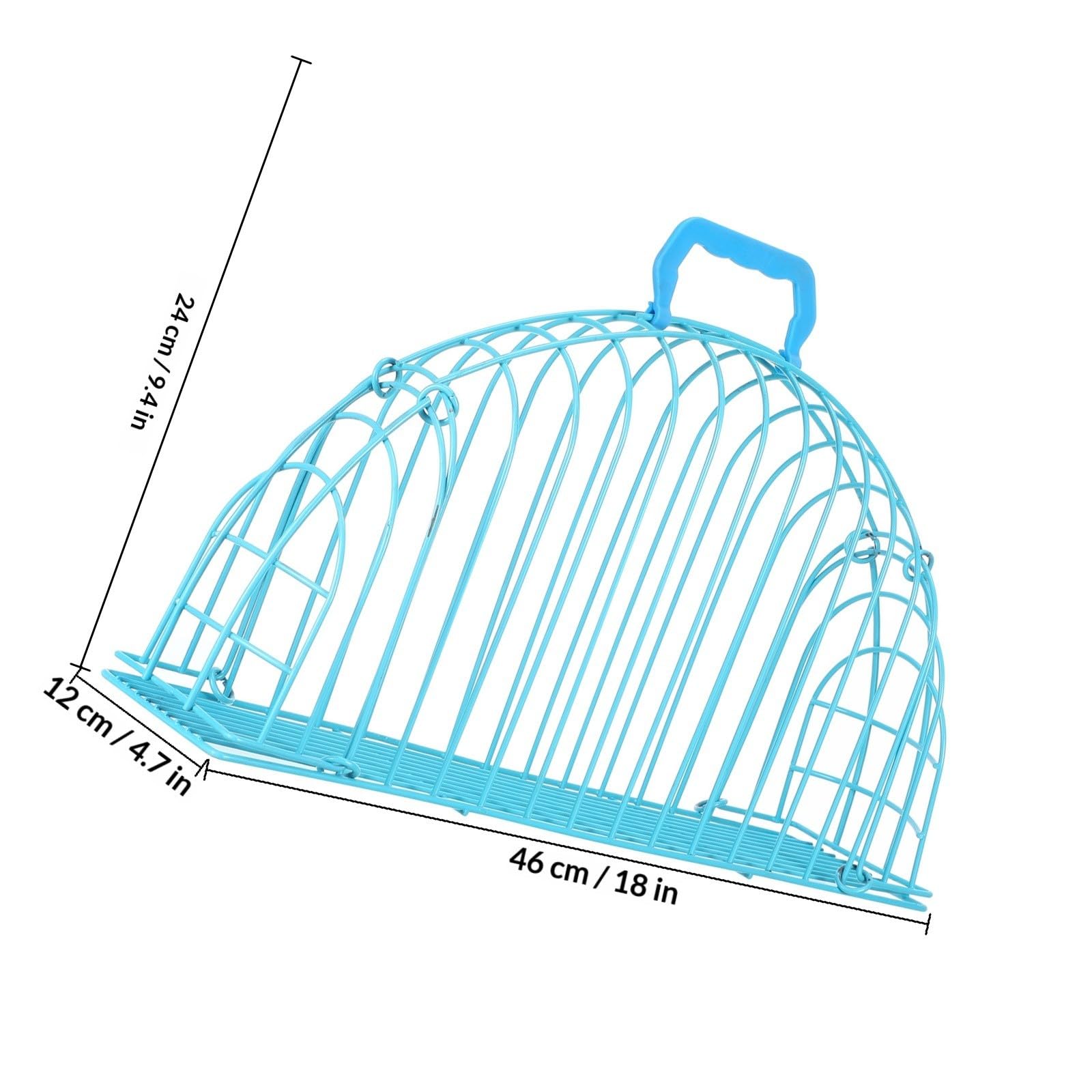 minkissy Jaula de Aseo para Gatos, Jaula de Ducha para Gatos, Jaula de baño para Gatos pequeños, Estructura de Hierro, diseño Transpirable, fácil de Guardar, Color Azul
