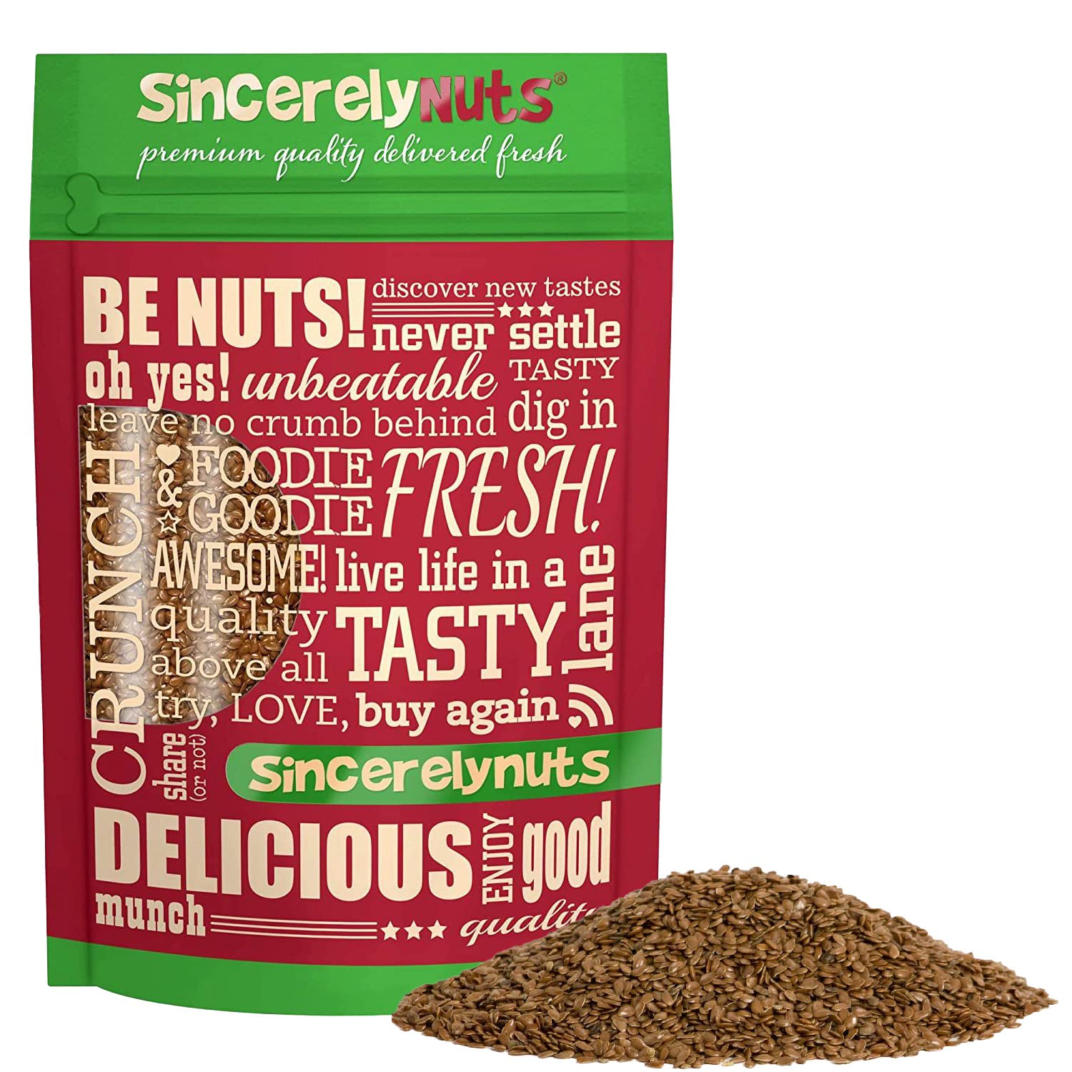 Sincerely Nuts Brown Flax Seed- (5 LB) Vegan,... Sincerely Nuts Brown Flax Seed- (5 LB) Vegan,...
