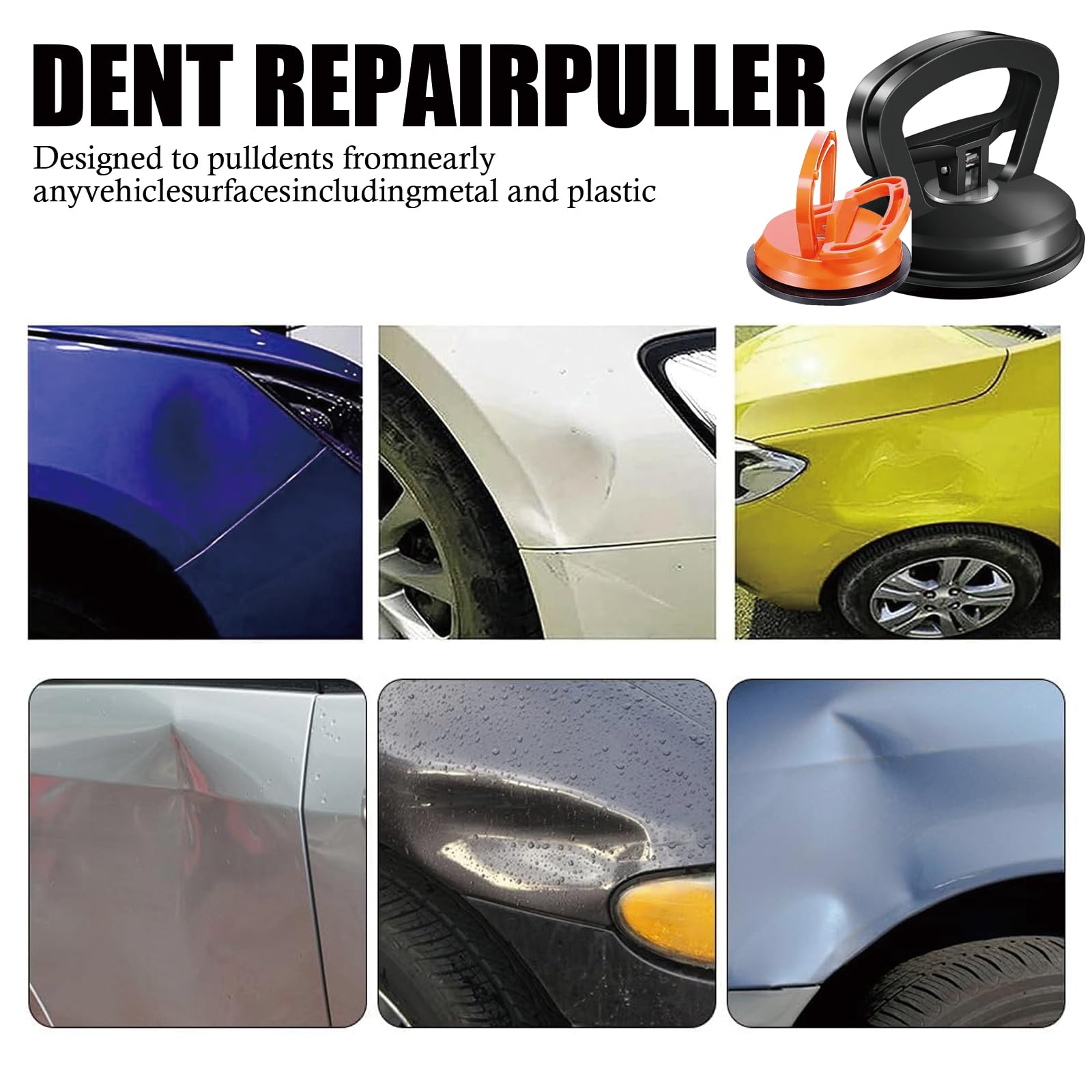 YcsRnn 3 Pack Car Dent Puller, Dent Removal Kit for Automotive Bodywork, DIY Dent Repair Tool with Suction Cups, Suitable for Smooth Surface Imperfections and Household Tasks — view 6