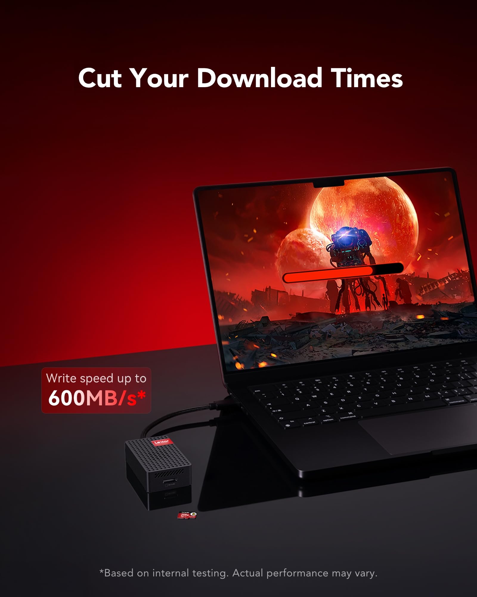 Lexar PLAY PRO Scheda MicroSDXC Express 1TB, fino a 900MB/s lettura, 600MB/s scrittura, ottimizzata per gaming, A2, 4K, ad alta velocità per console portatili, Switch, dispositivi di gioco portatili