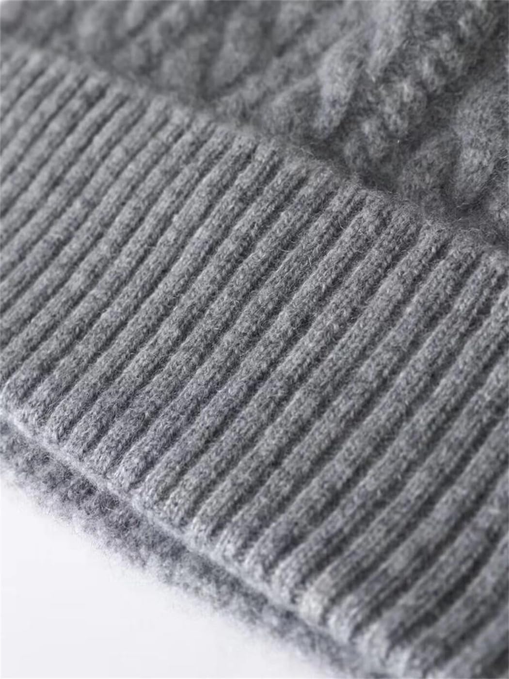 Czapka typu beanie Damska czapka typu beanie o splocie warkoczowym z domieszką wełny, wielokolorowa, jeden rozmiar