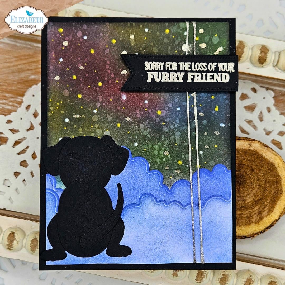 Elizabeth Craft Clear Stamps - Stamping Supplies for Scrapbooking, Card Making, and Paper Crafts - 4x6 inch Sheet with 16 Stamps, Dog Days