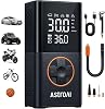 Inflador de Neumáticos Portátil AstroAI L7, Compresor de Aire Inalámbrico 150 PSI Mini con Apagado Automático, Pantalla Digital con Manómetro, Inflado Rápido y Luz LED para Llantas de Auto, Motos, Bicicletas, Pelotas 1