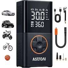 AstroAI L7 Tire Inflator Portable Air Compressor,150 PSI Cordless Mini Air Bike Auto Shut-Off Pump with Digital Display Pressure Gauge, Fast Inflation &amp; LED Light for Car Tires,Motorcycles,Bikes,Balls