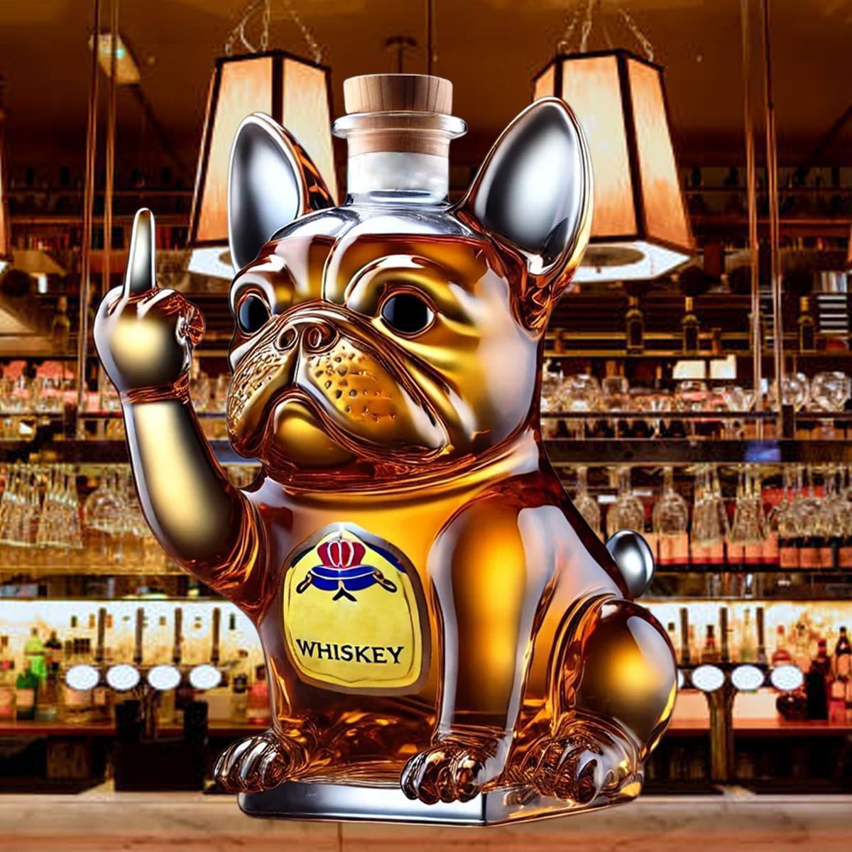 Godinger Liquor Decanter, Wine Decanter, Whiskey Decanter, Cocktail Pitcher, for Vodka, Bourbon, Beer & More Morgan 30oz