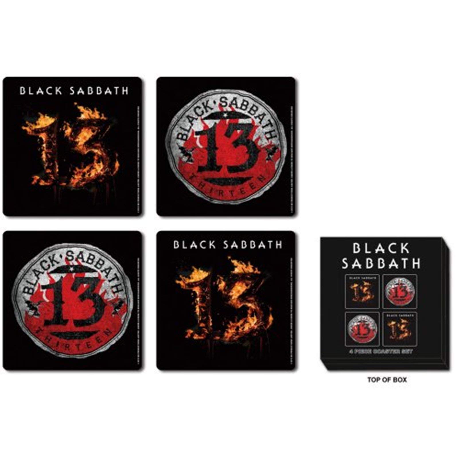 Rock Off Officially Licensed Products Black Sabbath 4 Coaster Set,"13"