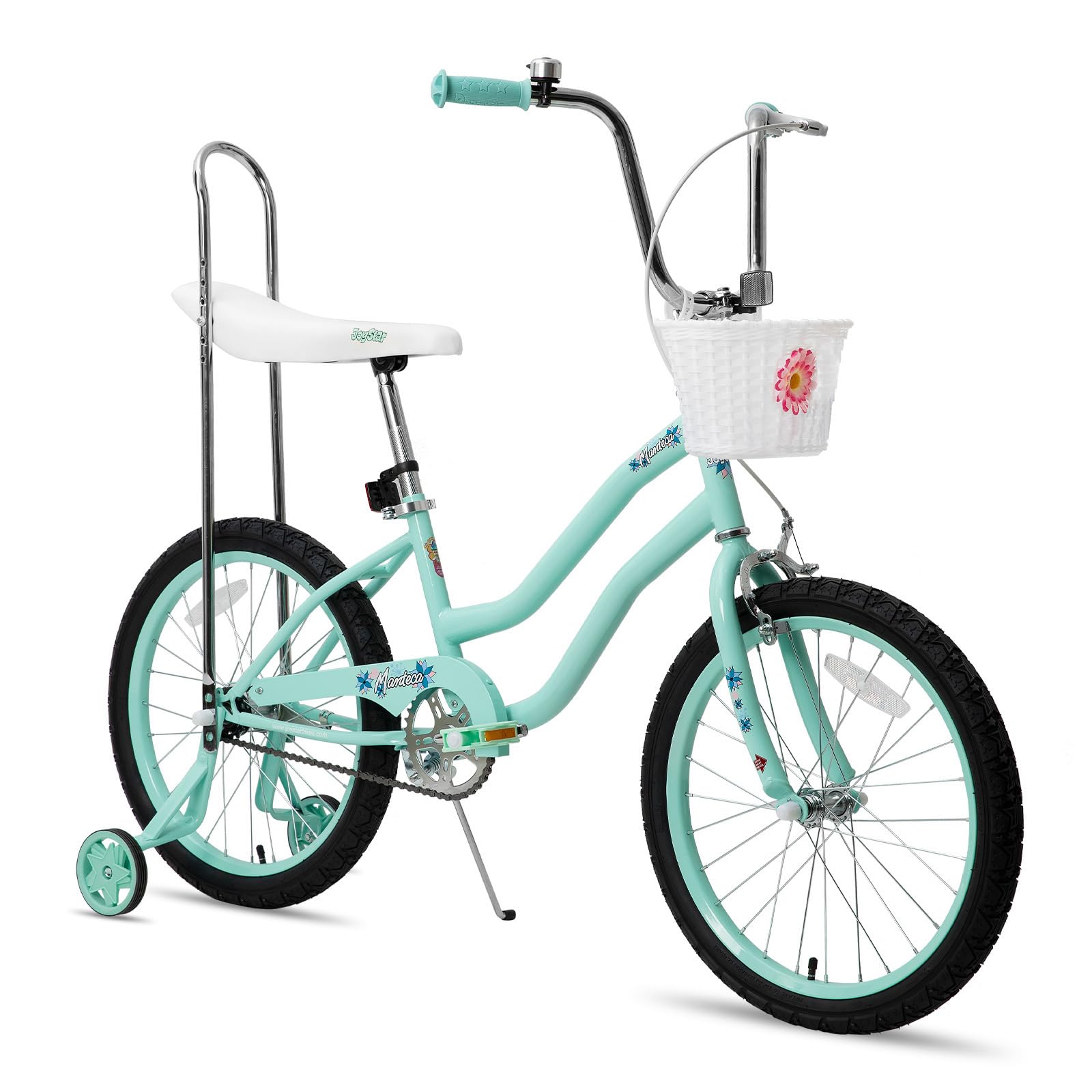 Photo 1 of ***Missing Hardware***JOYSTAR 20 Inch Kids Bike with Training Wheels, Banana Seat Bicycle for Girls Ages 7-10 Years Old, Kids' Lowrider Bicycle with Front Handbrake and Coaster Brakes, High Rise Handlebar Green