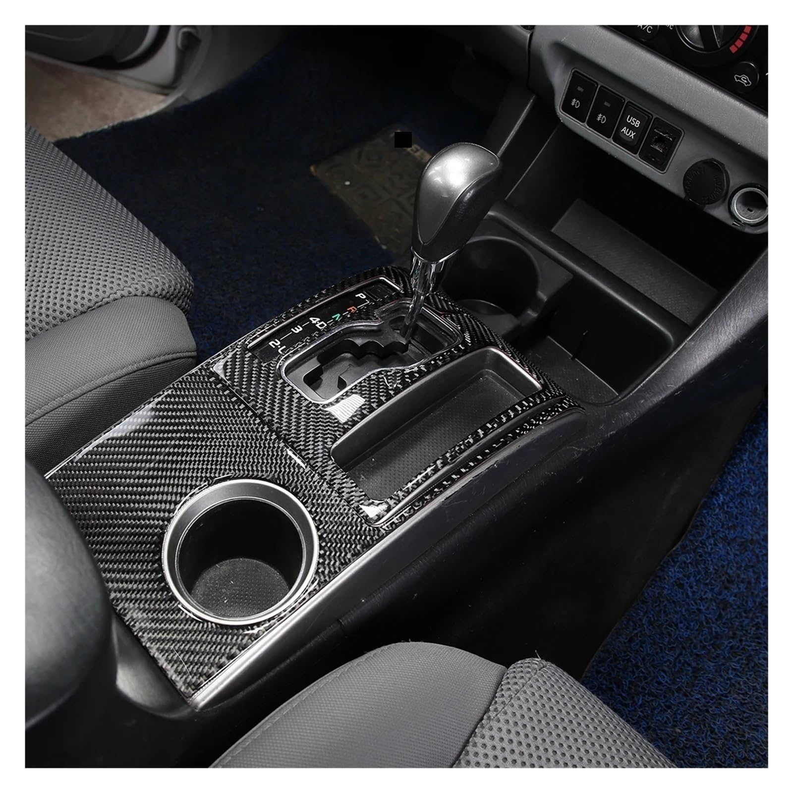 Interior Cover Trim Sticker Car Central Gearbox Panel Air Conditioner Outlet Cover Trim for Toyota for Tacoma 2011 2012 2013 2014 2015(23)