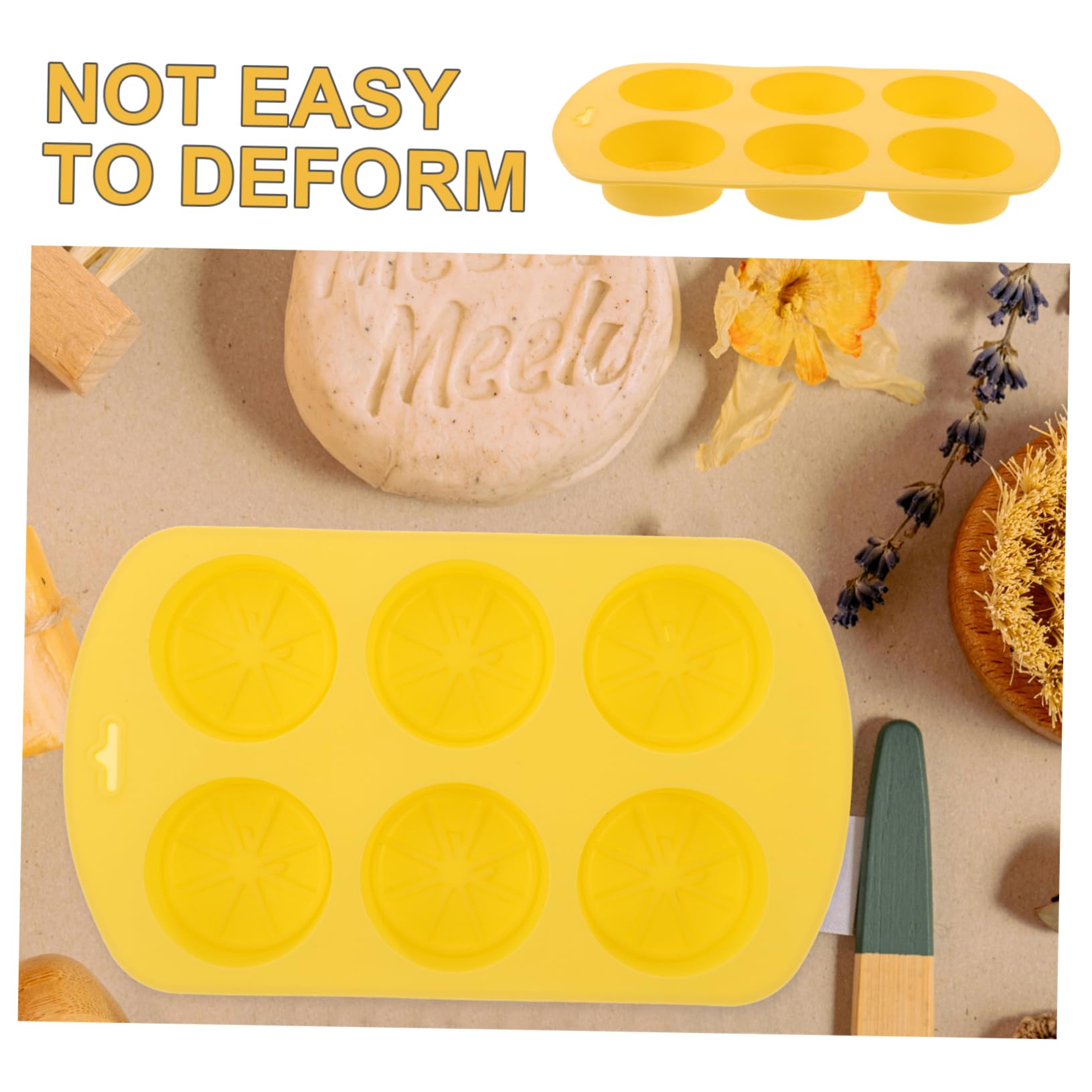 Uonlytech 4 Ensembles Moule Citron En Silicone Moules À Pâtisserie En Forme De Fruits Moules Pour Bougies Formes Moule À Bougie Bricolage Silicium Gel De Silice Jaune 3 Pièces * 4