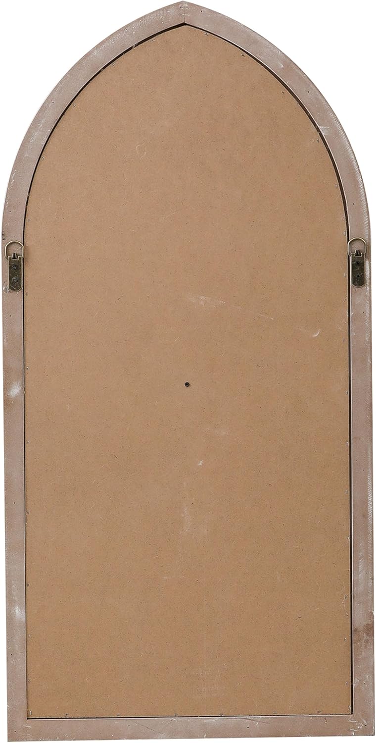 SOFE Arched Window Framed Bulletin Board Large, 35 × 18 Inches Linen Pin Board, Farmhouse Decorative Bulletin Board, Notice Photo Display Board for Home, Wood Cathedral Wall Decor