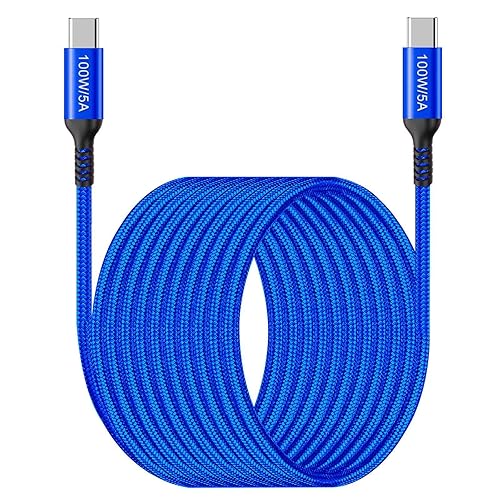 Awnuwuy - Cable USB C a USB C de 100 W cable de carga rápida tipo C cable cargador de alimentación USB-C compatible con MacBook Pro iPad Pro