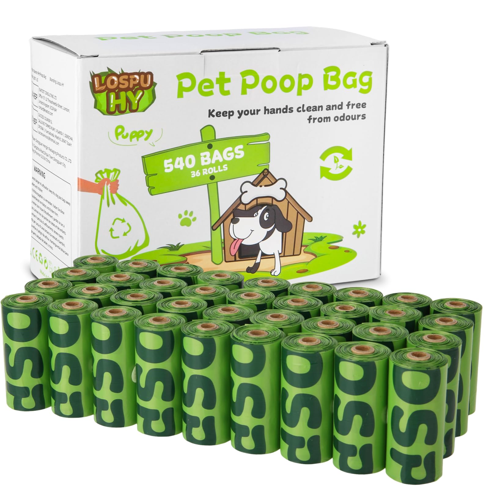 540 Pcs Dog Waste Bags, Extra Thick Strong Leak Proof Poop Bags for Dogs Doggy | Lavender Scented