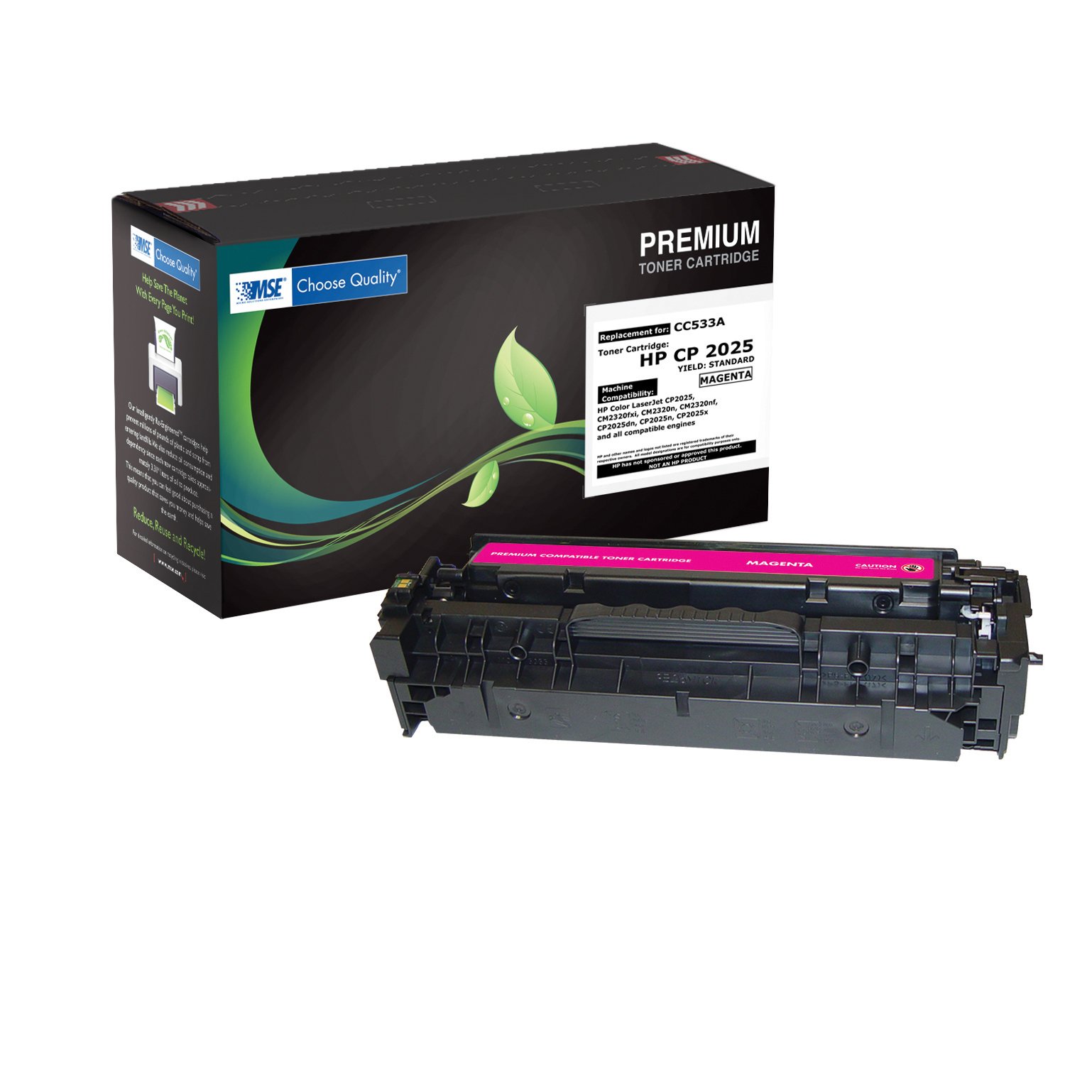 Brand Remanufactured Toner Cartridge Replacement for HP CC533A (HP 304A) | Magenta