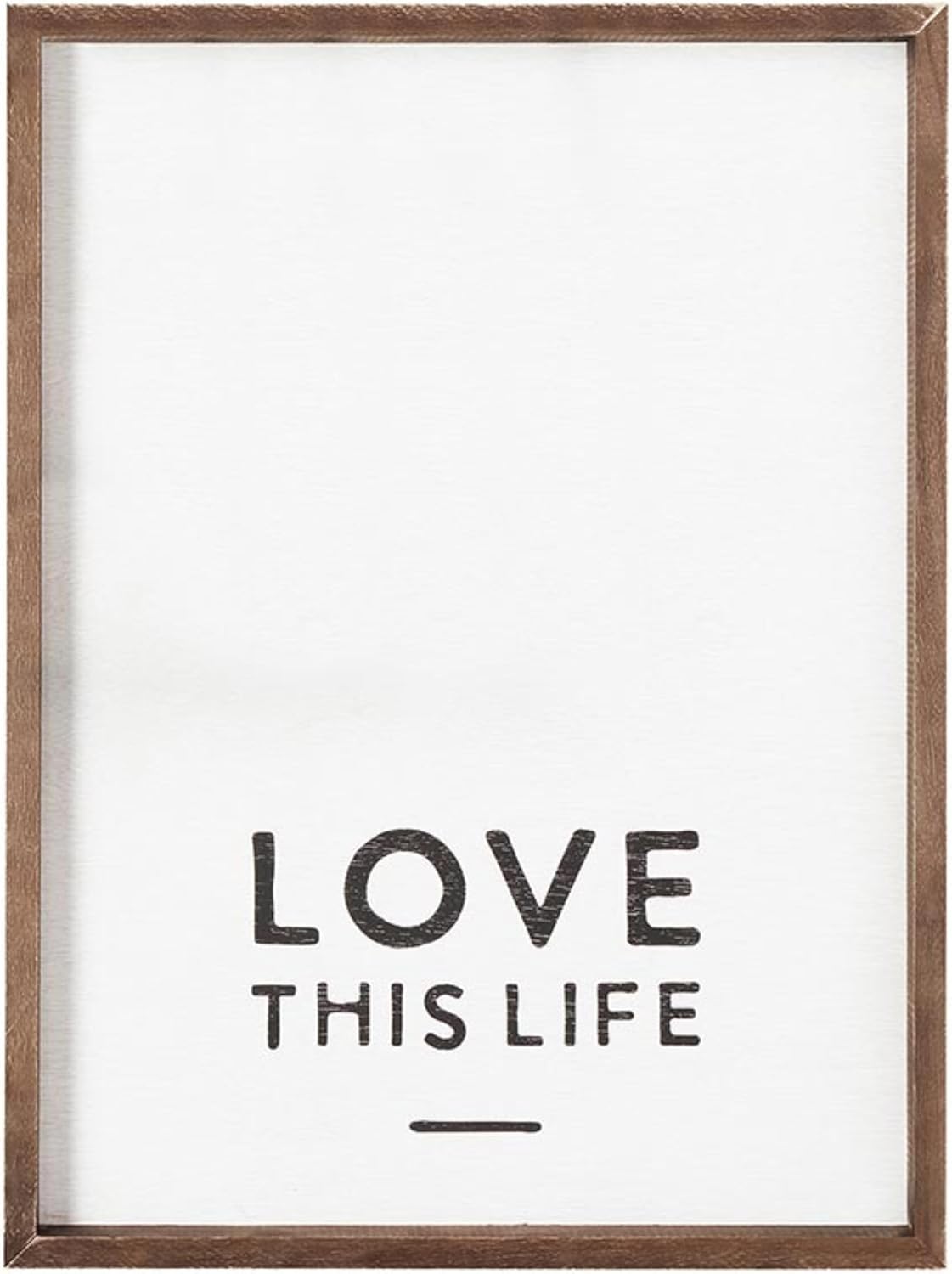 Santa Barbara Design Studio Framed Wall Décor Large Hanging Wood Sign, 20" x 27", Love This Life