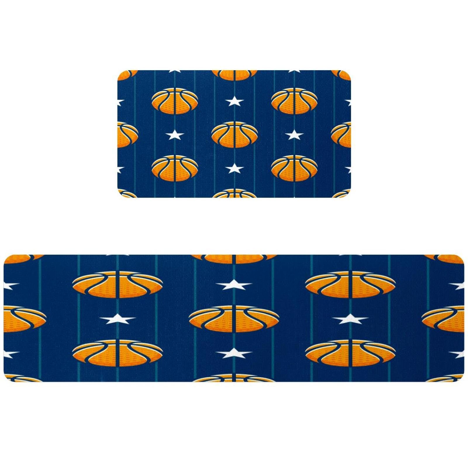 Alfombrilla de cocina antideslizante y lavable VAPOKF pack de 2 alfombras absorbentes azules