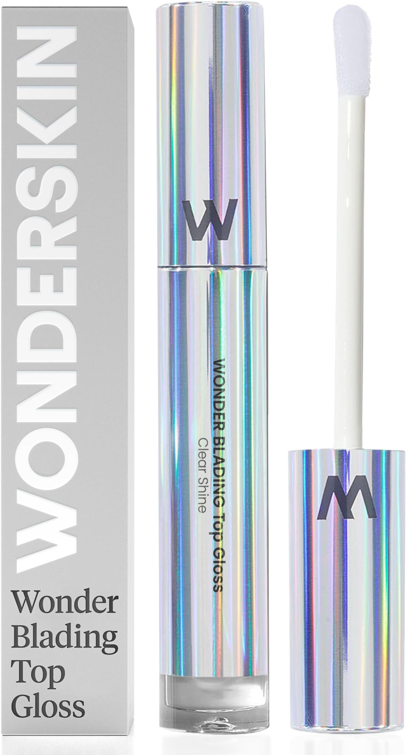 Lip Gloss Blading Top Gloss, Clear Glitter Lip Gloss, Hydrating and High Shine Finish Lip Makeup (Clear Shine)
