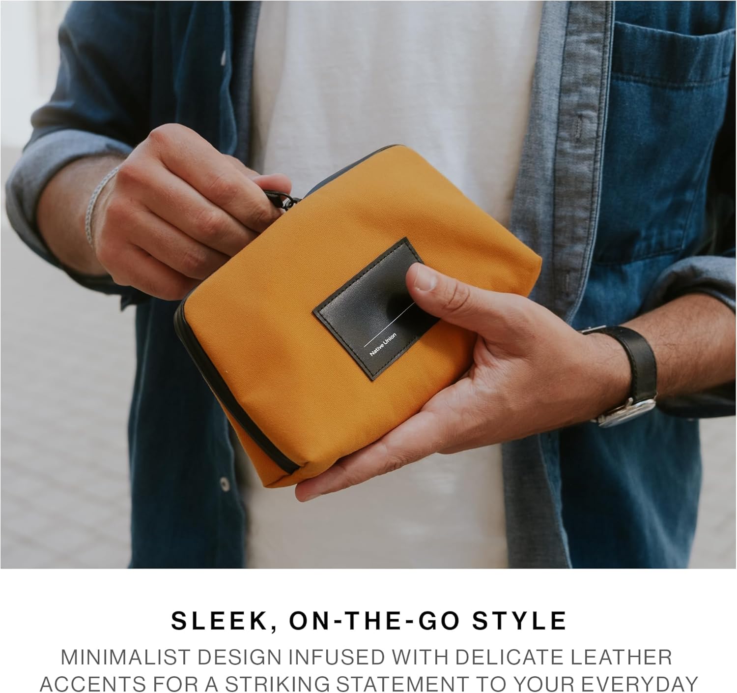 Native Union Stow Lite Organizer W.F.A Tech Organizer – Minimalist Travel Pouch Made of Recycled Materials for Everyday Accessory Storage & Protection – Stores Cables, Chargers & More (Navy) - Image 6