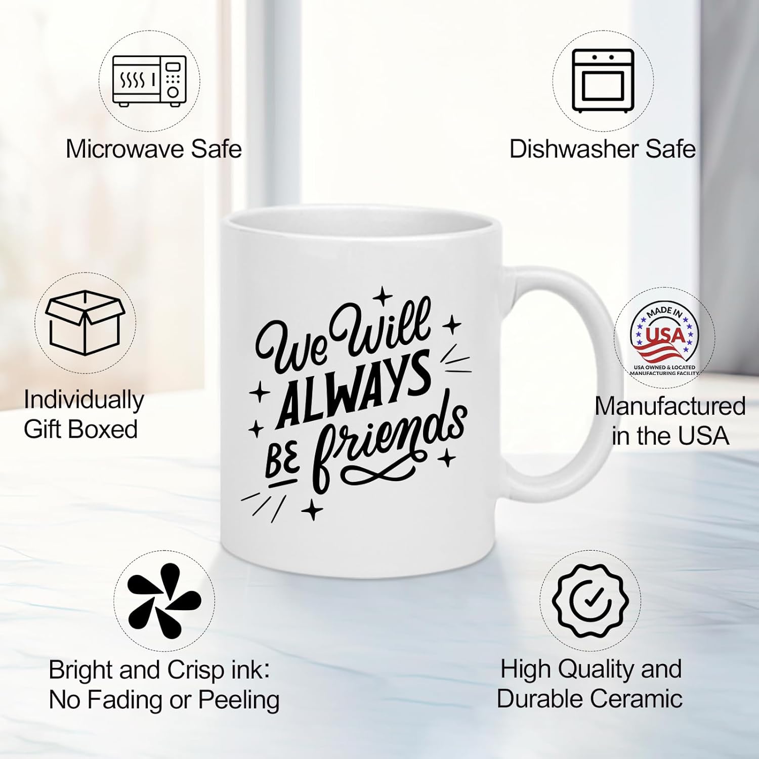 Custom Coffee Mug Personalized with Pictures Text on Both Sides, 11 oz Ceramic Photo Mug Wholesale Personalized Gifts for Women Men, Customized Photo Gifts for Birthday Anniversary - Image 6