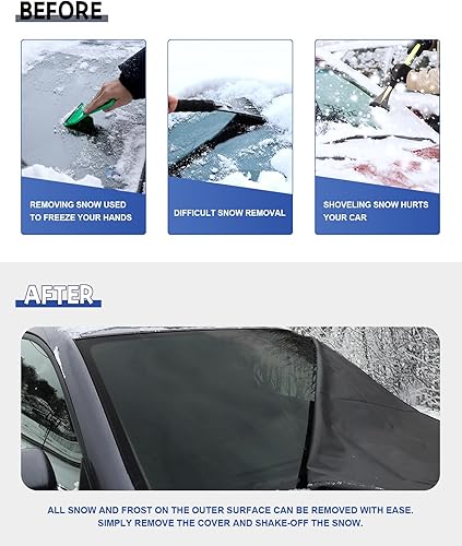 Vista 56 de Cubierta de parabrisas para hielo y nieve para Ford 2015-2024 2025 2026 F150 250/F350 F450 Super Crew Cab, XL XLT Limited Raptor cubierta de Ford