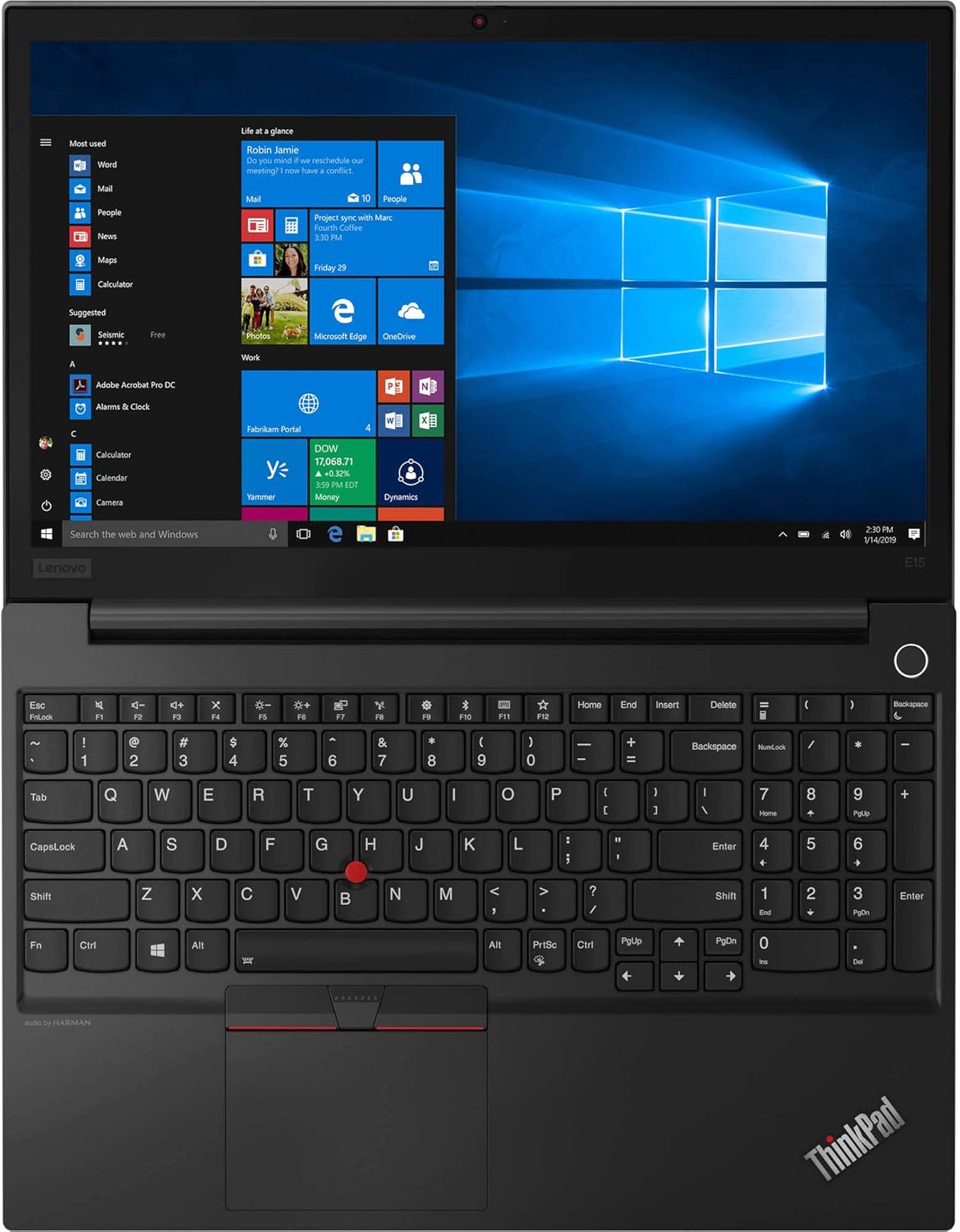 Lenovo ThinkPad E15 Home and Business Laptop (Intel i7-10510U 4-Core, 32GB RAM, 2TB PCIe SSD, Intel UHD Graphics, 15.6" Full HD (1920x1080), Fingerprint, WiFi, Bluetooth, Win 10 Pro) with USB Hub